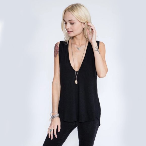 STILLWATER Black U Neck Tank Top Sz L - Picture 2 of 5